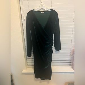 Deep Green Velvet Dress